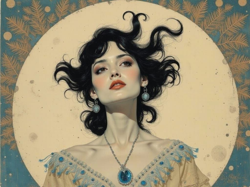 Ethereal Blue Goddess of the Night