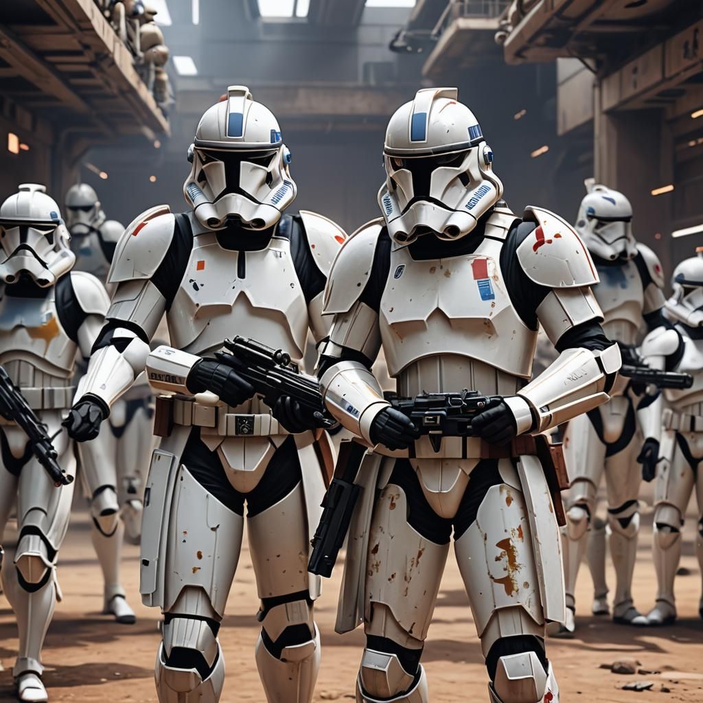 Clone Trooper Order 66 in 3D Anime Style