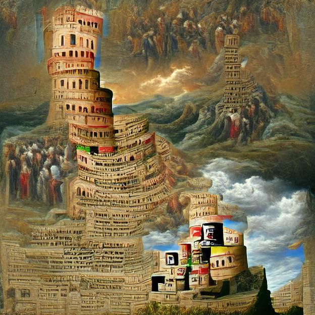 Renaissance Painting of the Tower of Babel
