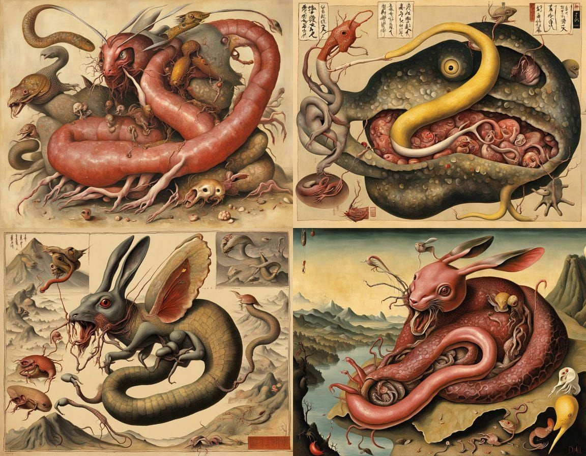 Surreal Japanese Ebirah Hybrid Monster with Vivisection and ...