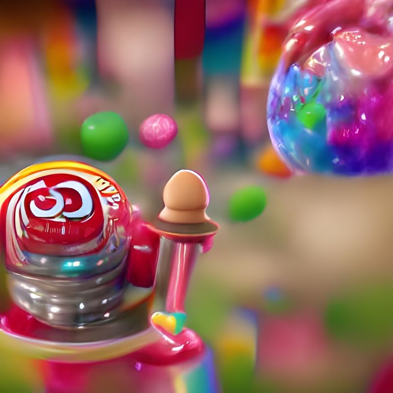 Gumball Machine in Candyland: 8k Resolution Fantasy