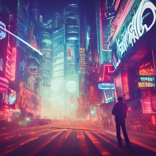 Futuristic Handshake in Social Media Cityscape