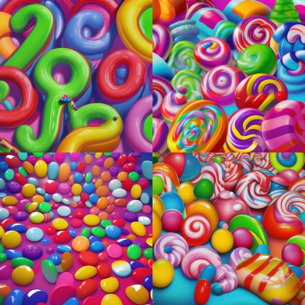 Number Fifty-Five in Candyland Art Style