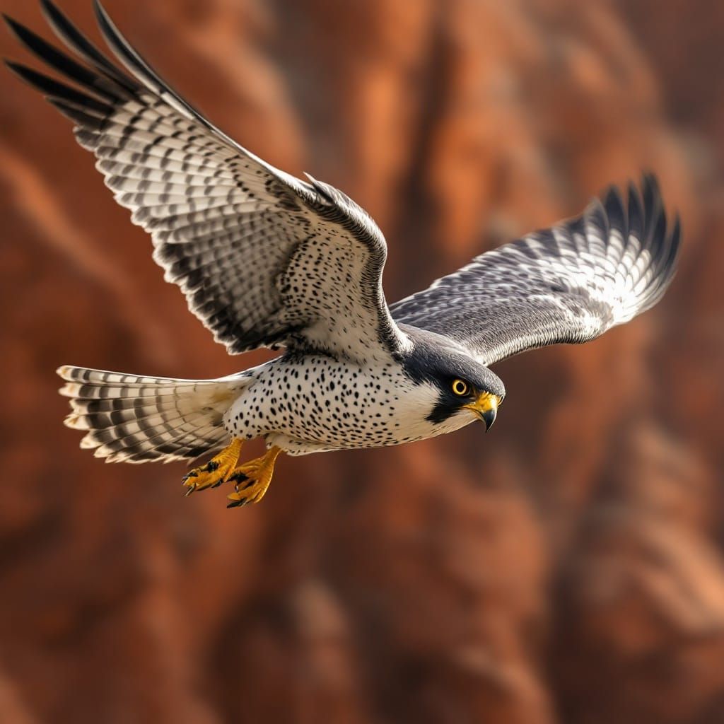Falcon in High-Speed Descent