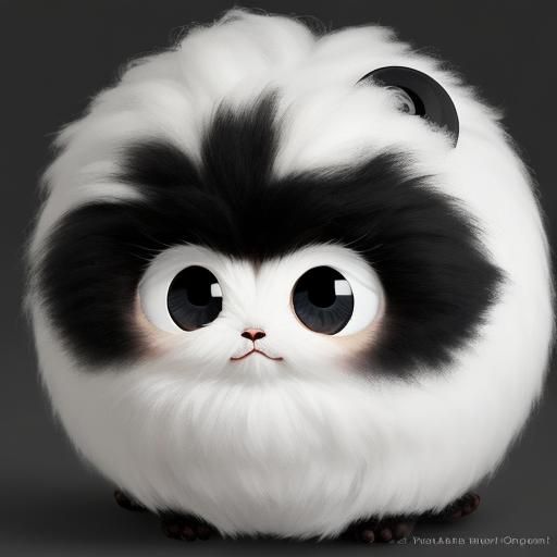 Cute Fluffy Baby Tribble in Pixar Style