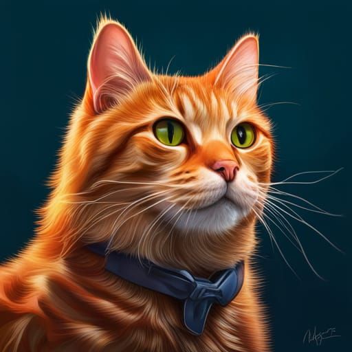 Hyperrealistic Cat Portrait in Origami Style