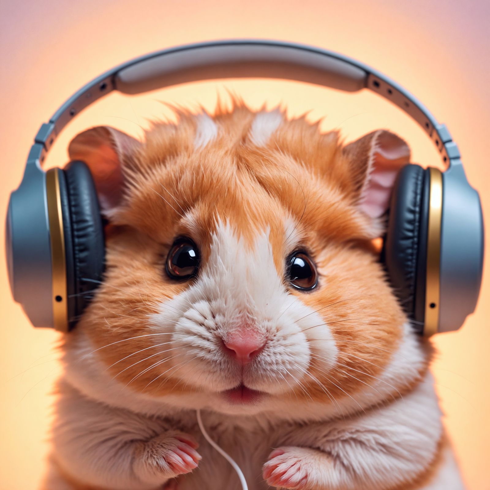 Hamster with Headphones: An Adorable Furry Friend