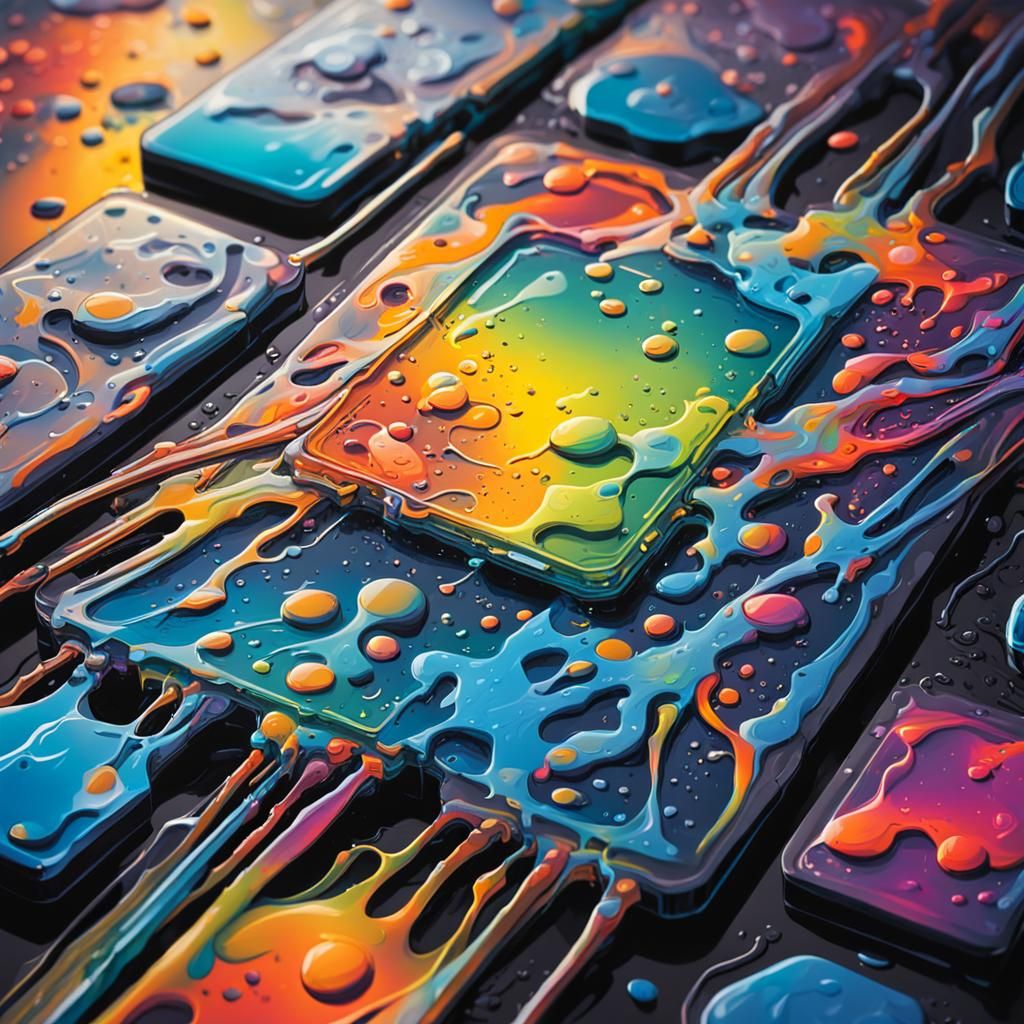 Microfluidic Lab on a Chip in Graffiti Art Style