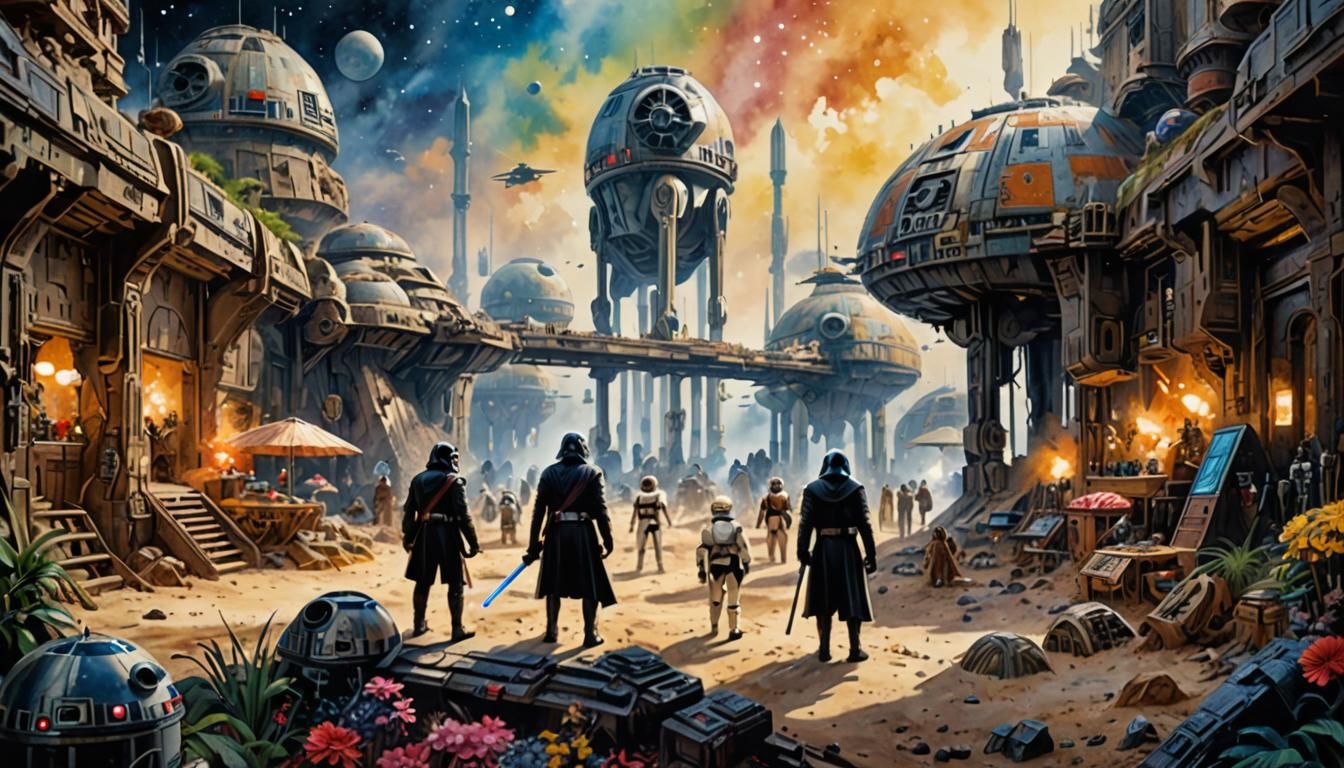 Star Wars Candy Land in Watercolour Style