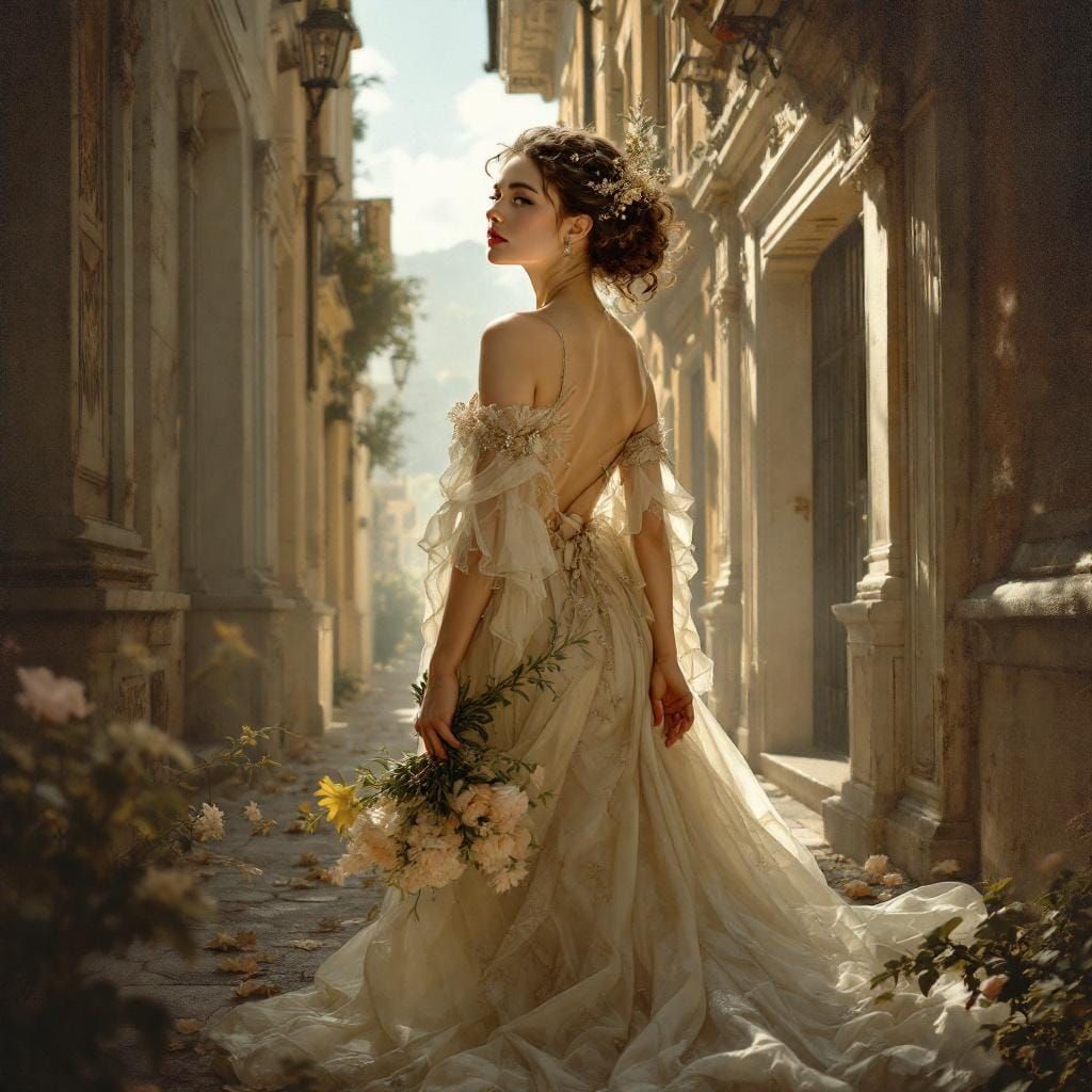 Classical Portrait in Bouguereau and Boucher Style