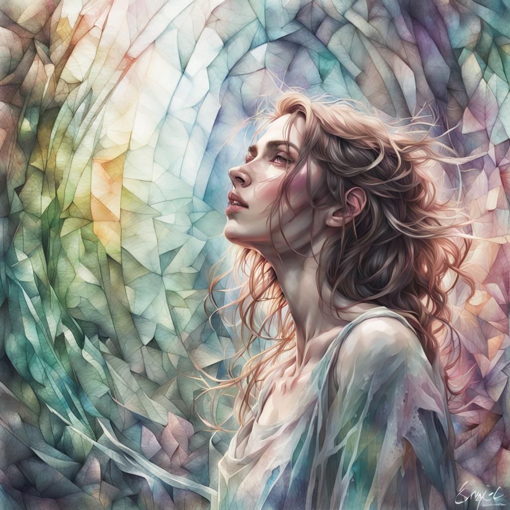 Dreamlike Pastel Landscape in Digital Illustration