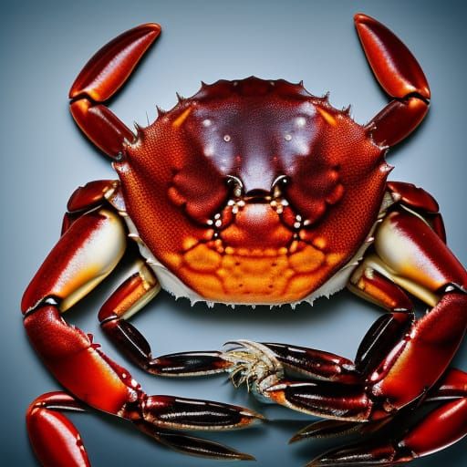 Detailed Crab Portrait in Studio Lighting