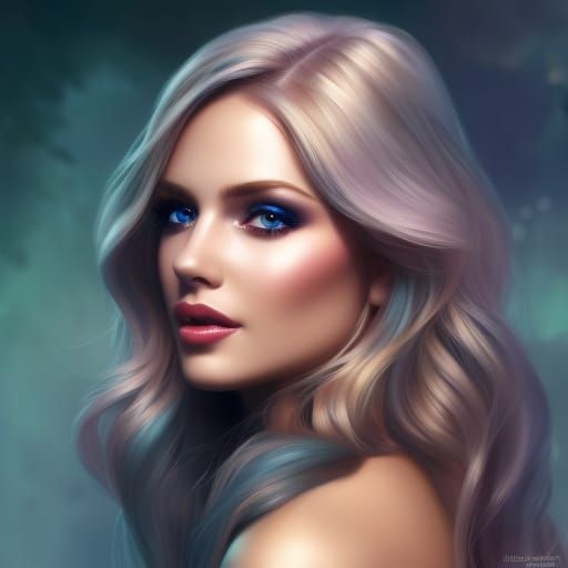 Beautiful Woman Portrait with Turquoise Jewelry