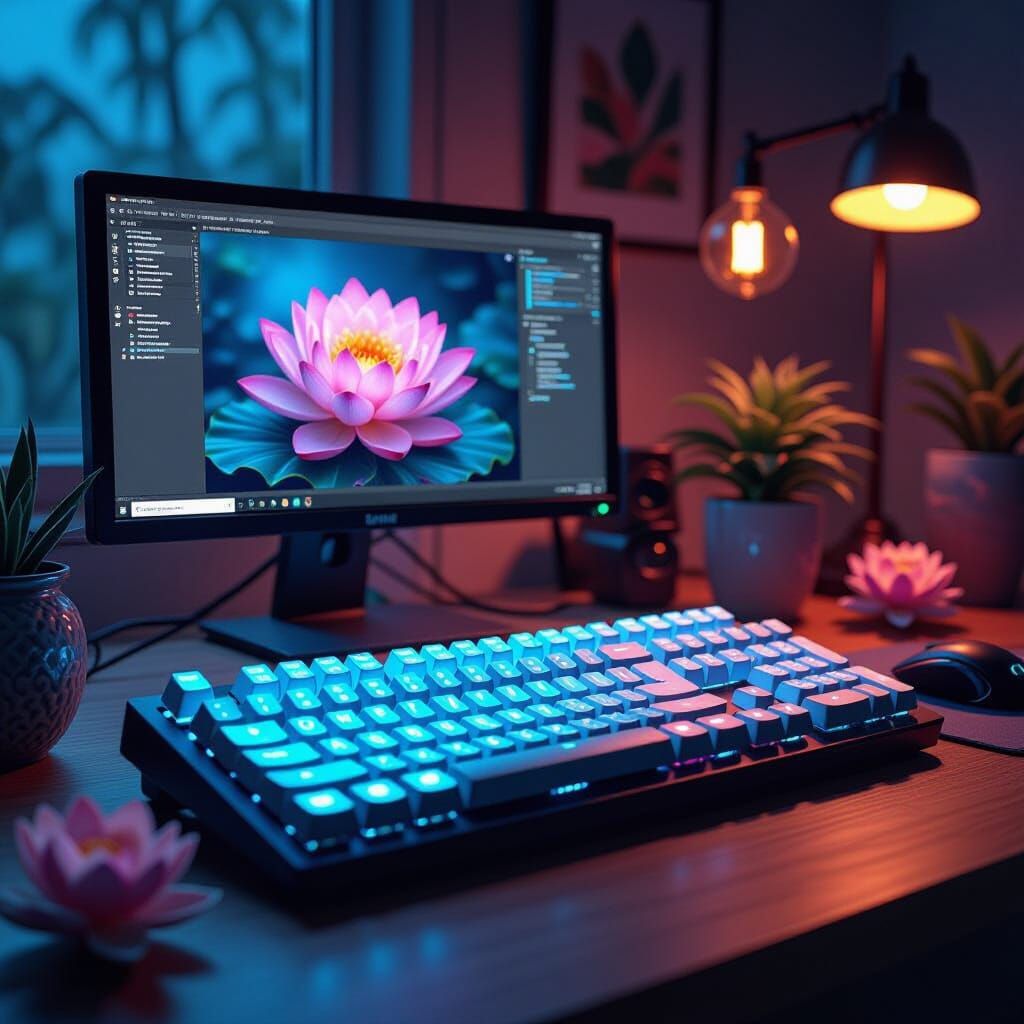 Miniature Design Studio Inside a Keyboard Key