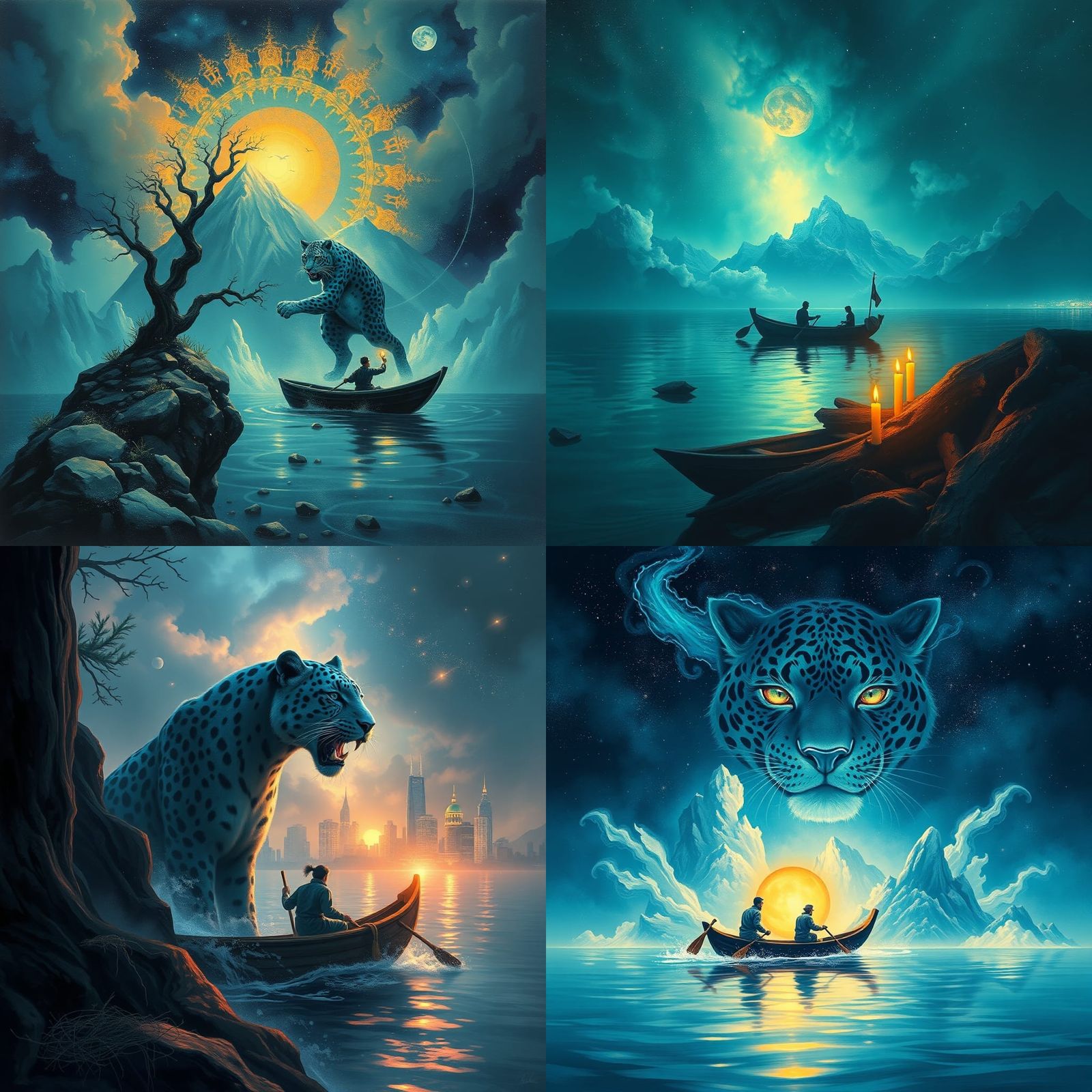 Surreal Sky Panther: A Shamanic Vision of Time