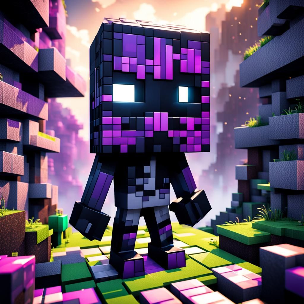 Hyperrealistic Minecraft Enderman Gnome