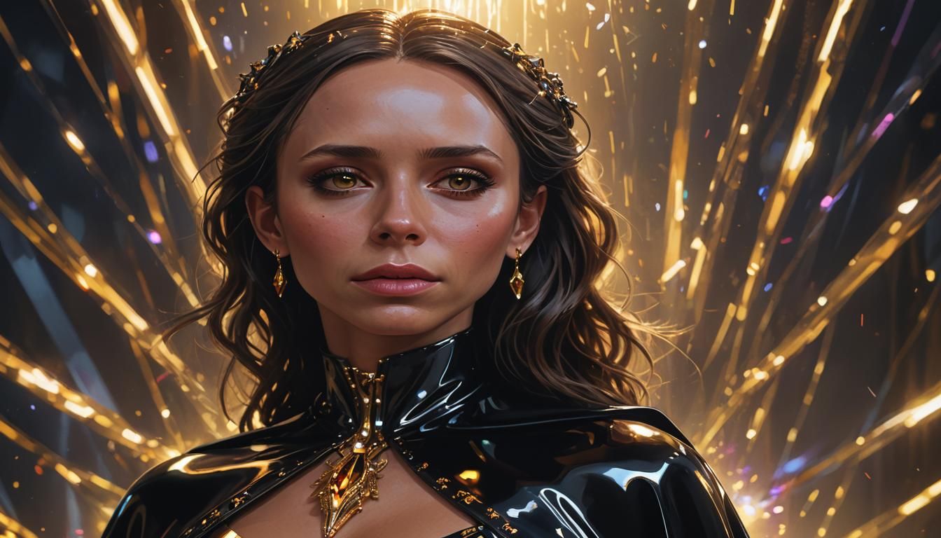 Jennifer Love Hewitt in Latex Wedding Dress, Digital Art