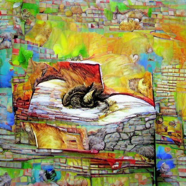 Cat Nap: Storybook Illustration in Mixed Media