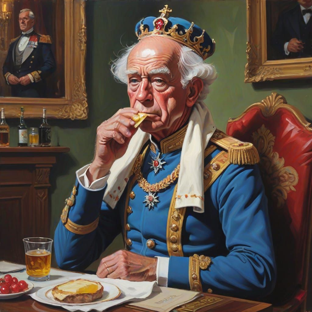 Baroque Royal Portrait in a Moment of Discomfort