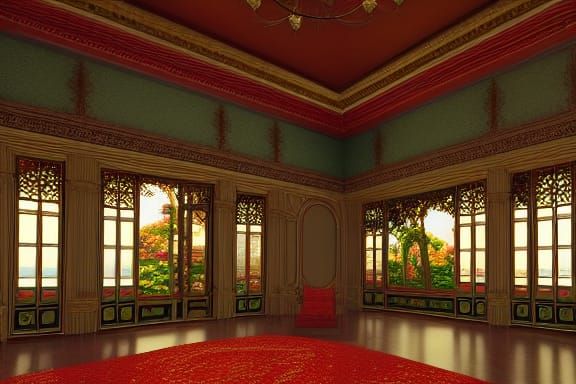 Blooming Palace Room: Digital Art on ArtStation