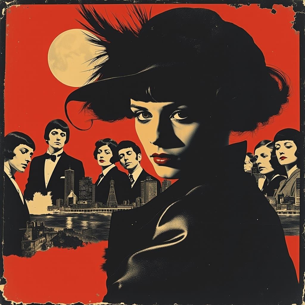 Epic Berlin Cabaret Nightclub Poster in Weimar Republic Expr...