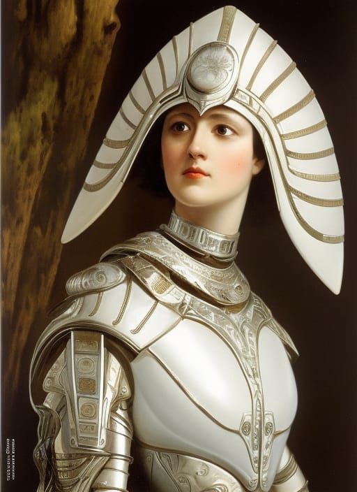 Sci-Fi Fantasy Knight Portrait in Giger Style