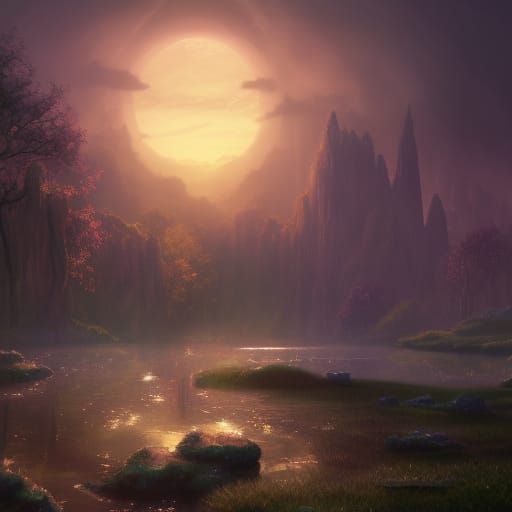 Midnight Graveyard Scene in Anime Style