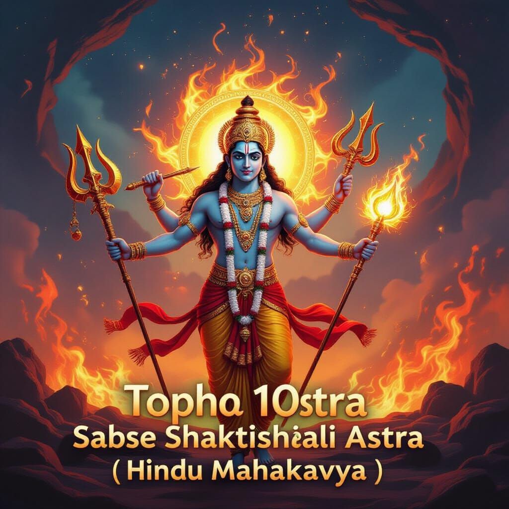 Brahmastra, Chakra, Trishul, and Vajra in Cosmic Light