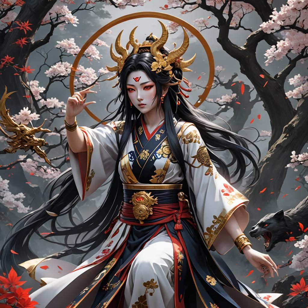 Izanami: Japanese Goddess in 3D Anime Art