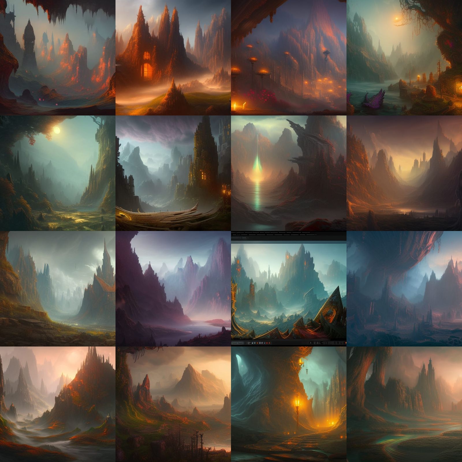 Fantastical Matte Painting with Intricate Detail