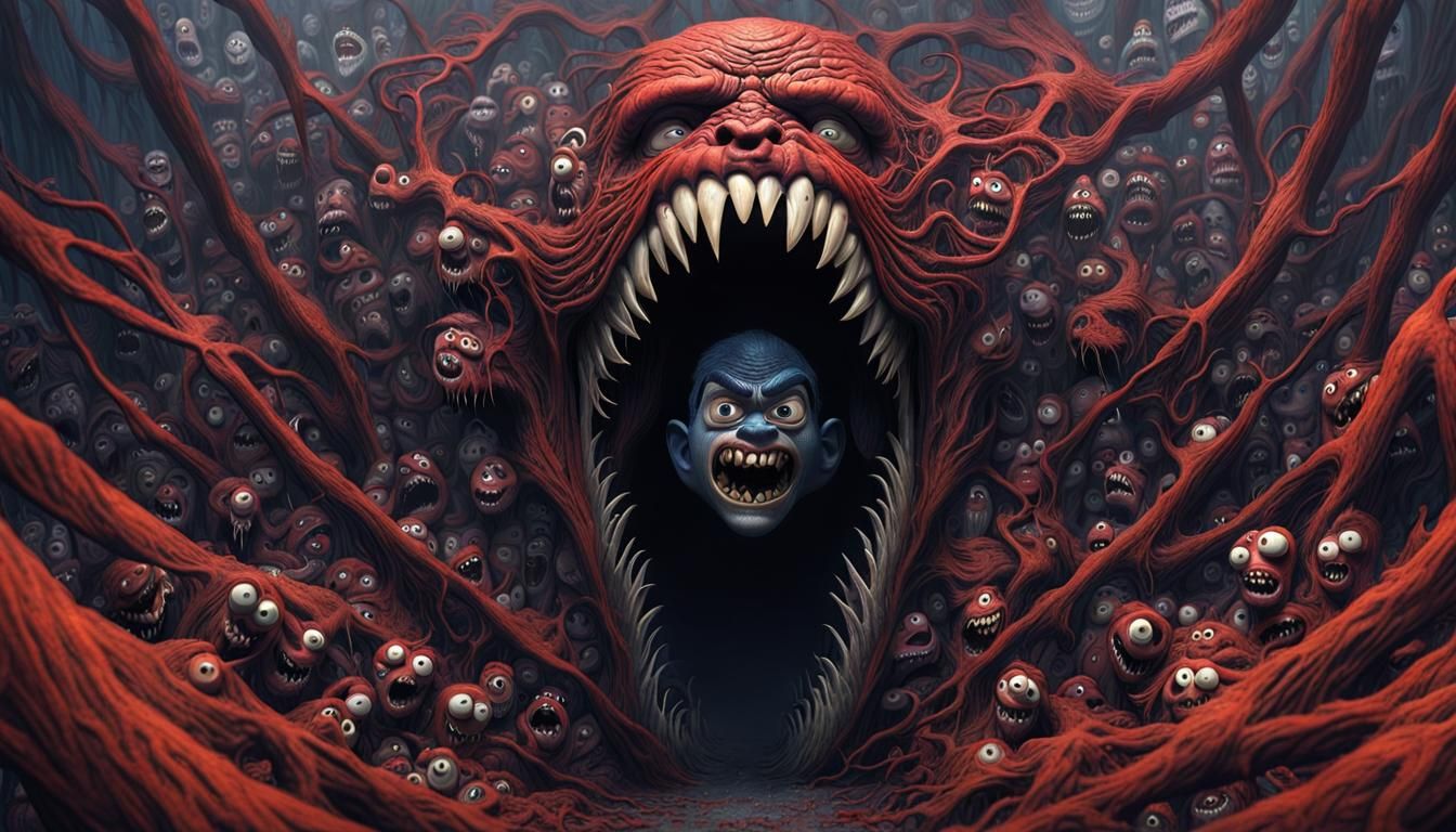 Nightmarish Horror: Girl Screaming in Fear, Pixar Style