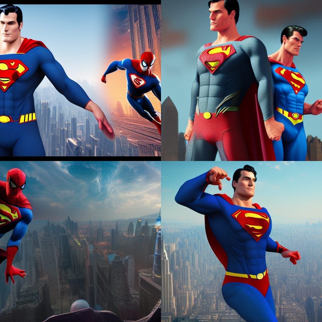 Superman and Spiderman Fusion: USA vs China