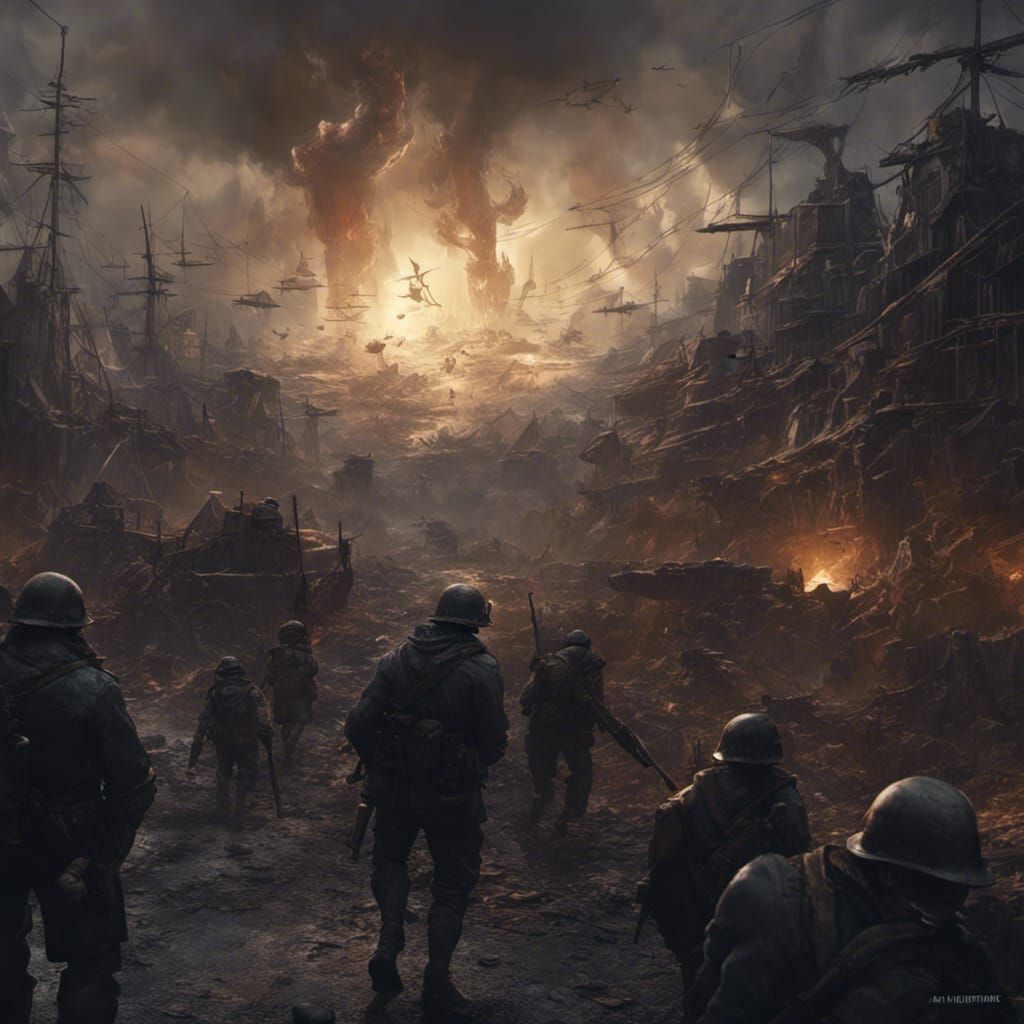 Dark Fantasy Great War Concept Art in 8k