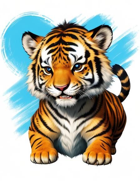 Furry Art of a Young Tiger