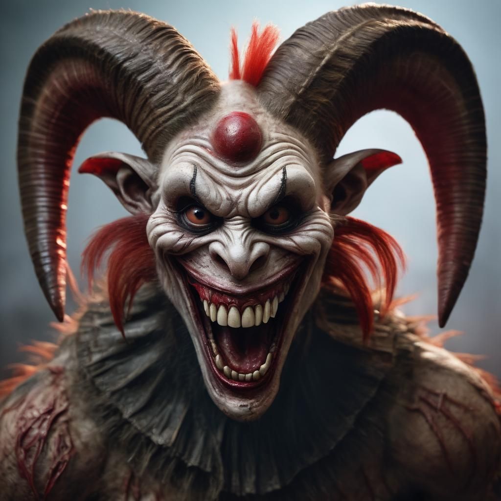 Hyperrealistic Zombie Monkey Hybrid Creature Grinning