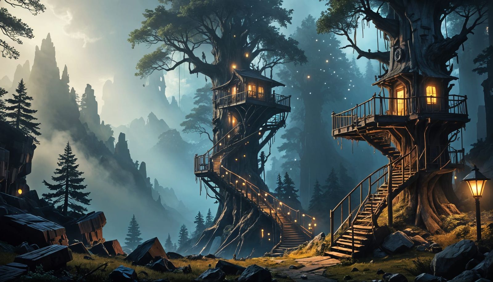 Steampunk Tree City: Vertical Vista in Unreal Engine