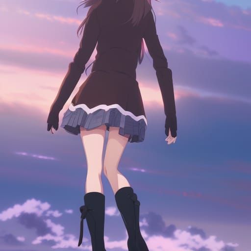 Anime Girl in Boots: Ghibli-Style Visual