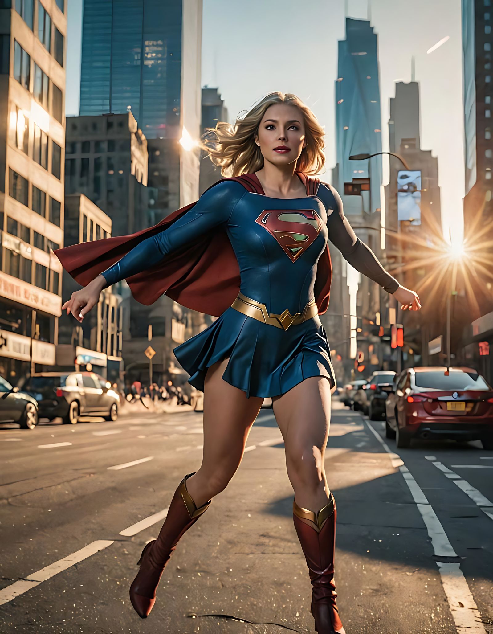 Supergirl Flies Through Metropolis in High Definition