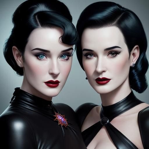 Robyn Dominique and Dita von Tease in Leather