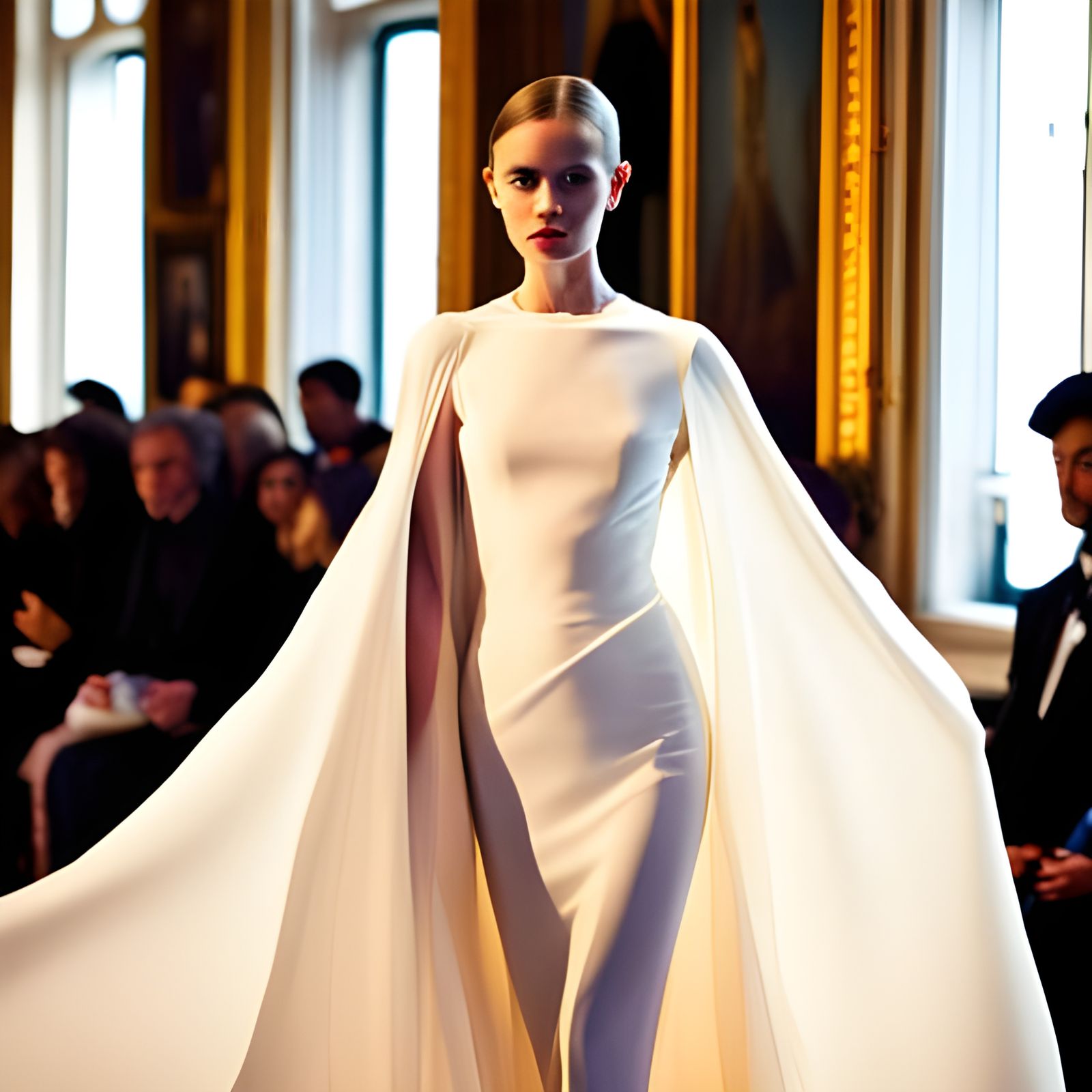 1960s Givenchy Gown at Paris Fashion Show
