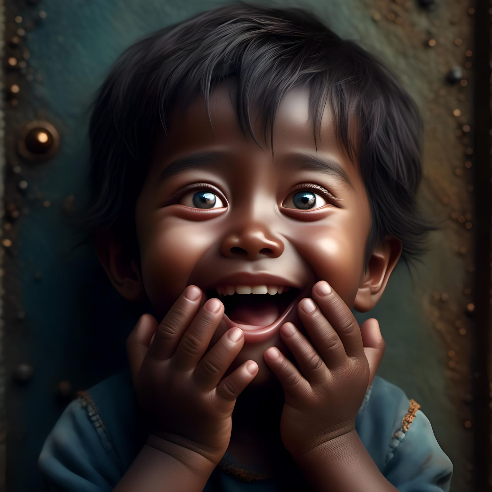 3D Render of Loneliness with Children's Laughter