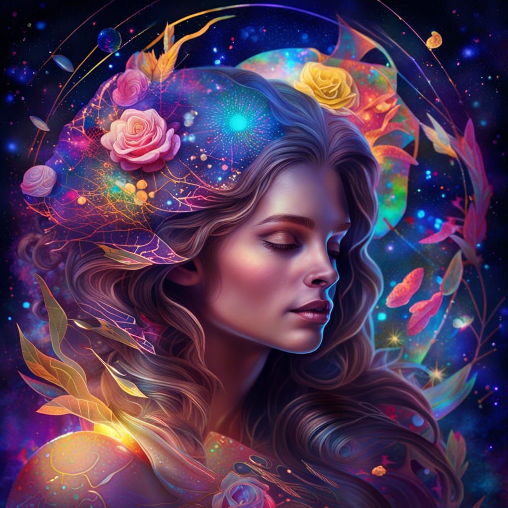 Beauty and the Beast: Cosmic Holographic Illustration
