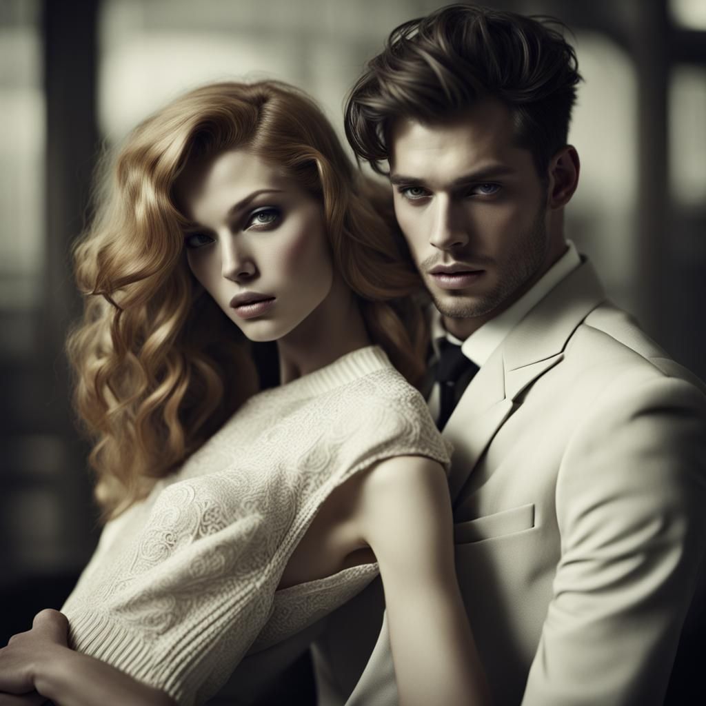 Intimate Couple Portrait in Classic Style