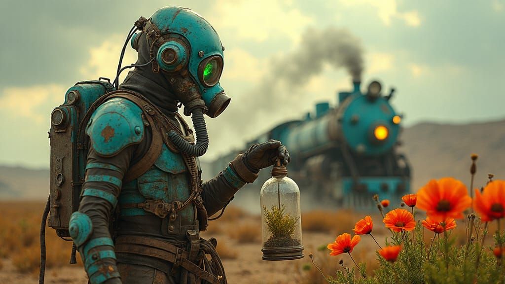 Cyberpunk Oasis in a Barren Wasteland