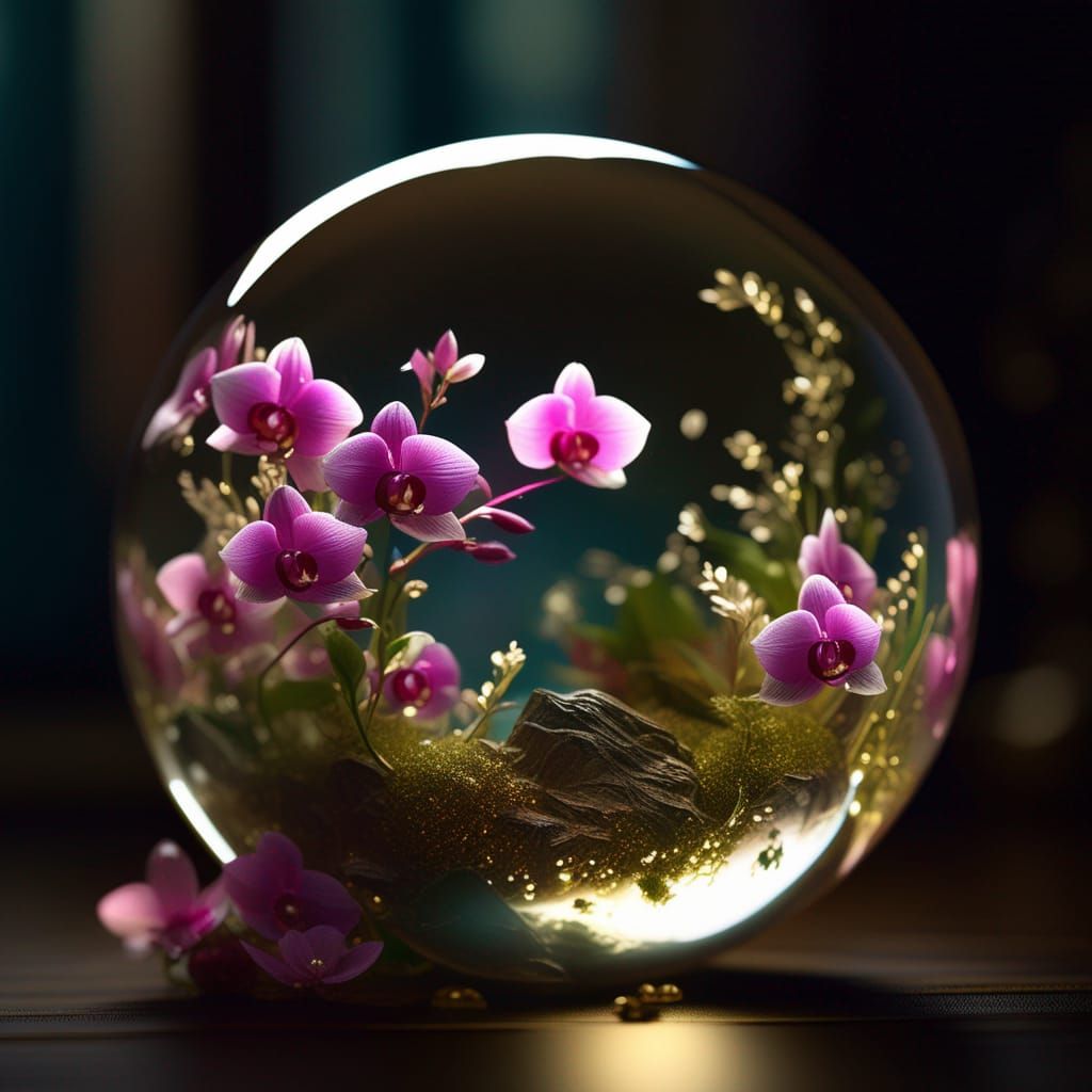 Orchids world in an sphere