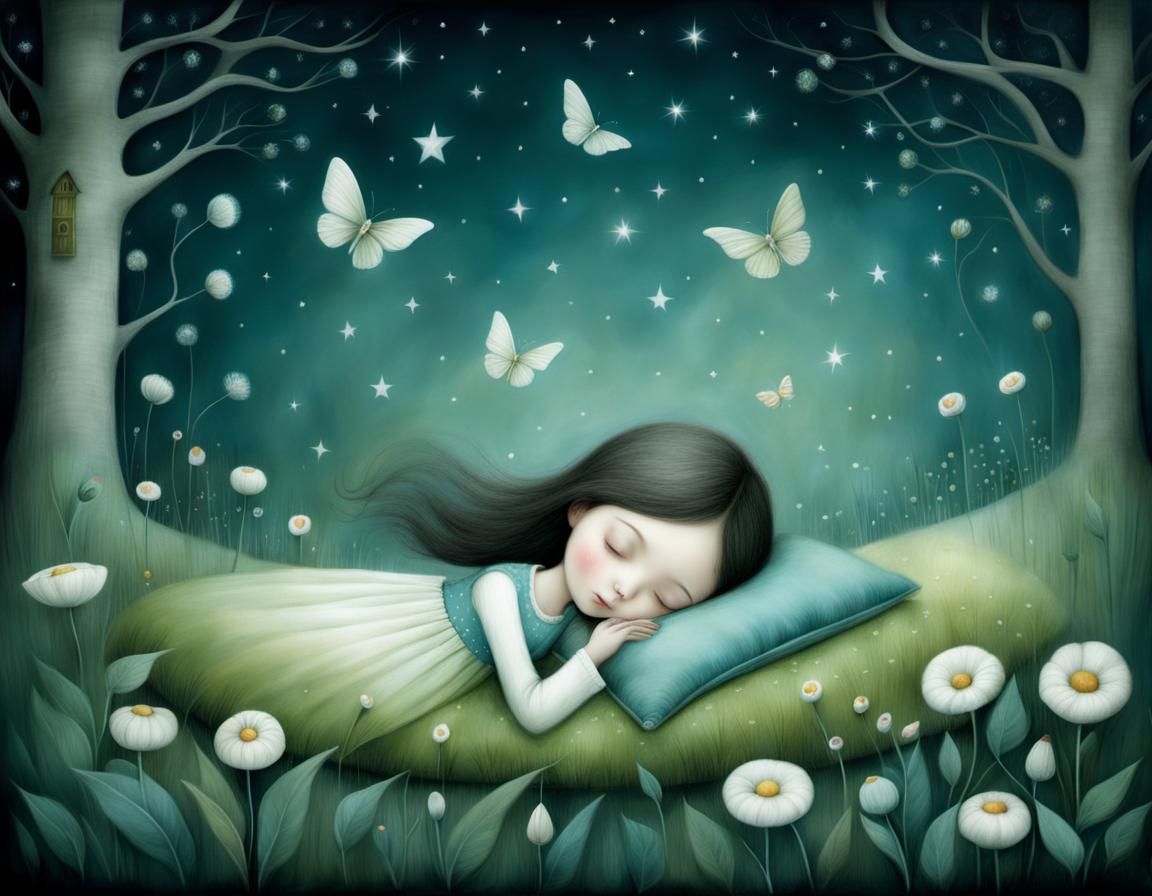 Magical Bedtime Prayer Illustration