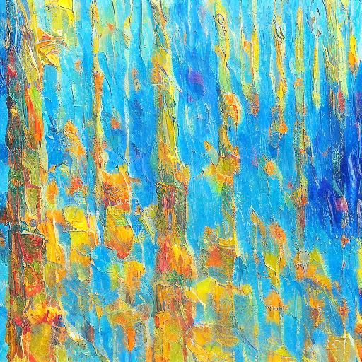 Surreal Dreamscape with Floating Elements as Impasto Paintin...