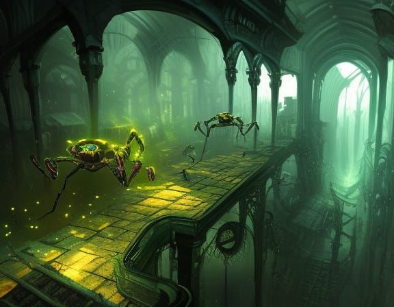 spider town a masterpiece, 8k resolution, dark fantasy concept art, dynamic lighting, hyperdetailed, intricately detaile...