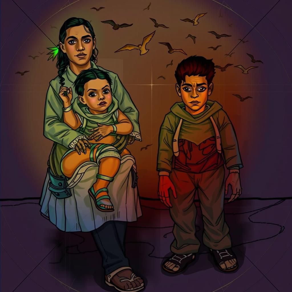 Bronze Skeleton with Birds in Art Nouveau Style