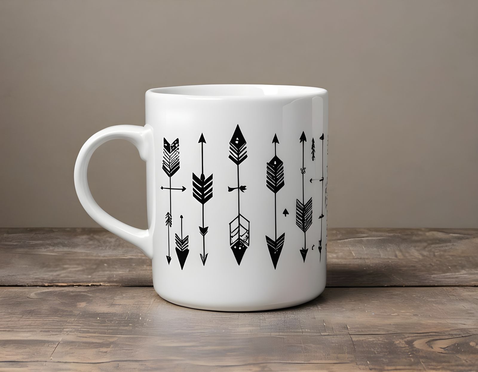 A Minimalist Mug Design Featuring Arrows